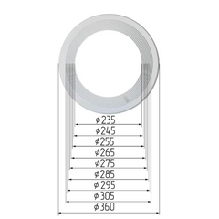 Платформа под точечный светильник круглая Optimplast Profi ⌀ 235-305мм., 235-305 мм.
