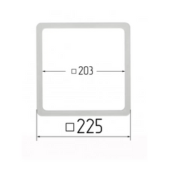 Протекторный термоквадрат Optimplast Profi размер внутренний 203х203 мм, внешний 225х225 мм., 203х203 мм., 225х225 мм.