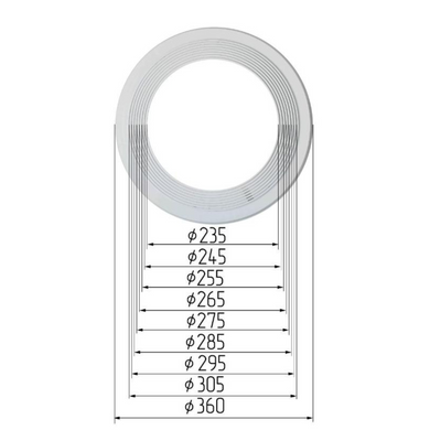 Платформа под точечный светильник круглая Optimplast Profi ⌀ 235-305мм., 235-305 мм.
