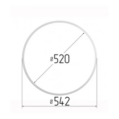 Протекторное термокольцо Optimplast Profi  ⌀ 520 мм. , Белый, 520 мм.