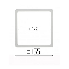 Протекторный термоквадрат Optimplast Profi размер внутренний 142х142 мм, внешний 155х155 мм., 142х142 мм., 155х155 мм.