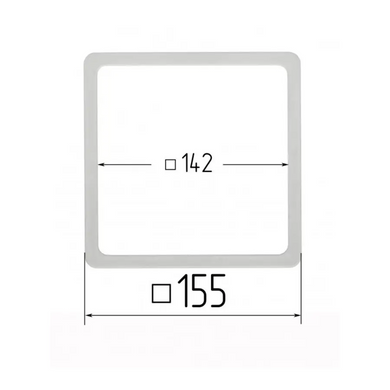 Протекторный термоквадрат Optimplast Profi размер внутренний 142х142 мм, внешний 155х155 мм., 142х142 мм., 155х155 мм.